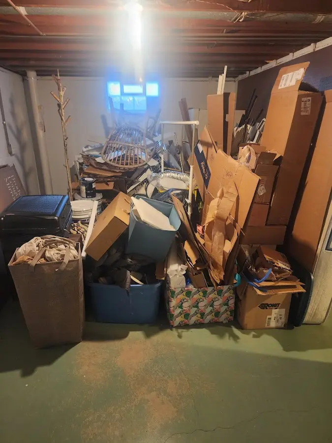 Roll-off dumpster container at job site for Roll Off Dumpster Rental in Uhrichsville